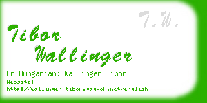 tibor wallinger business card